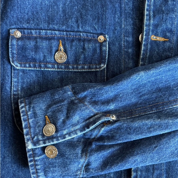 Vintage 90s Polo Ralph Lauren Dungaree Denim Jacket Jean Men’s Med Made In USA - Picture 8 of 10